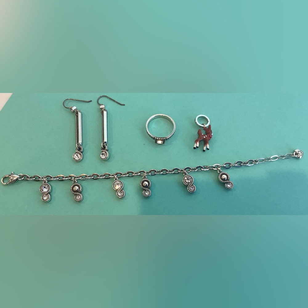 Retired Brighton Lot Bracelet, Earrings, Ring, Charm